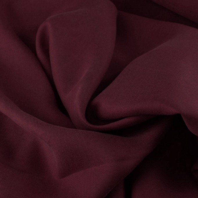Tessuto Tencel Di Saia Bordeaux - (Tessuti Moda)