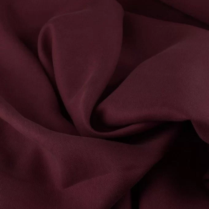 Tessuto Tencel Di Saia Bordeaux - (Tessuti Moda)