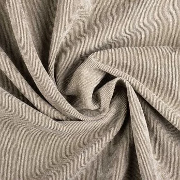 Stretch Babyfløjl Stof 21 Wales Beige - (Fashion Stoffer)