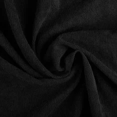Needlecord Stretch Fabric 21 Wales Black