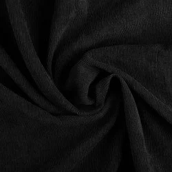 Babycord Stoff Stretch 21 Wales Schwarz