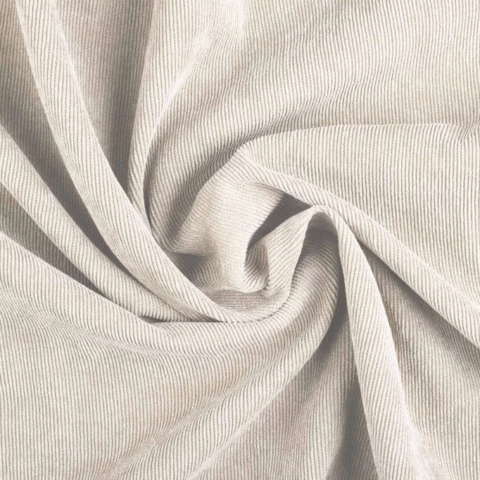 Tissu Velours Milleraies Stretch 21 Wales Beige Naturel - (Tissus De Mode)