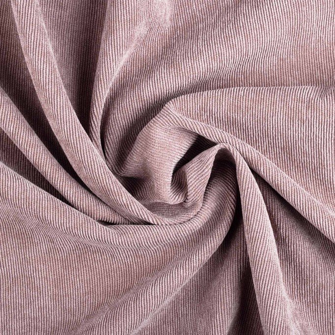 Babyrib Stretch Stof 21 Wales Oud Roze - (Modestoffen)