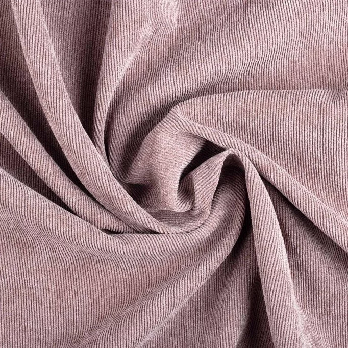 Tessuto Velluto a Coste Stretch 21 Wales Rosa Antico - (Tessuti Moda)