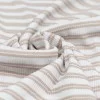 Double Stripe Rib Jersey Fabric Printed Light Beige