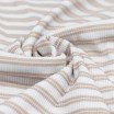 Dubbelgestreepte Rib Jersey Stof Bedrukte Licht Beige - (Jersey Stoffen)