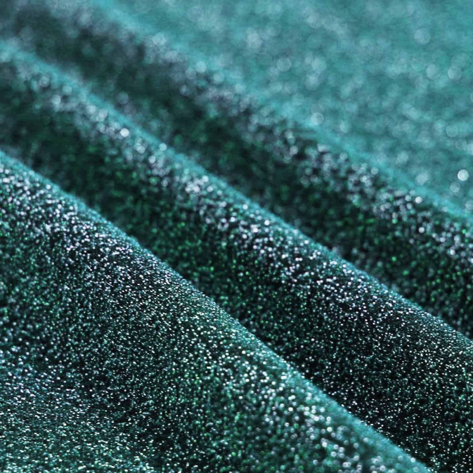Lichtgewicht Lurex Glitter Jersey Stof Donker Turquoise