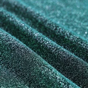 Tissu Jersey Métallisé Lurex Turquoise Foncé