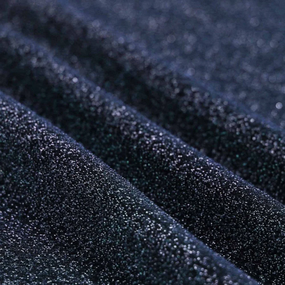 Lurex Jersey Glitter Stof Navy Blå