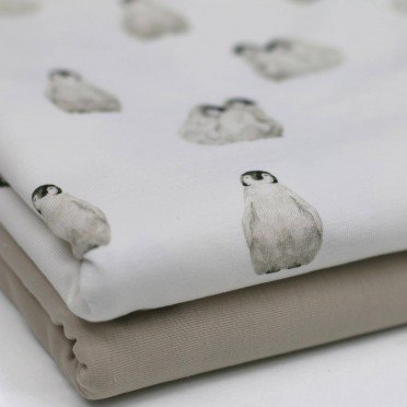 Jersey Cotton Fabric Digital Print - Penguins | Rijs Textiles Jersey Cotton Fabric Digital Print - Penguins - (Jersey Cotton Fabric Digital Print)