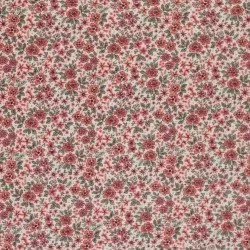 Tissu Jersey Ottoman Côte - Buisson Fleur Argile Rose