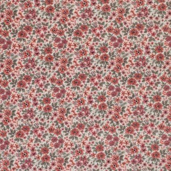 Ottoman Rib Jersey Fabric - Bush Flower Clay Pink Ottoman Rib Jersey Fabric - Bush Flower Clay Pink