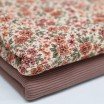 Ottoman Rib Jersey Stof - Struikbloem Klei Roze - (Jersey Stoffen)