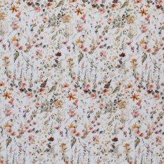 Ottoman Rib Jersey Stoff - Fallblumen