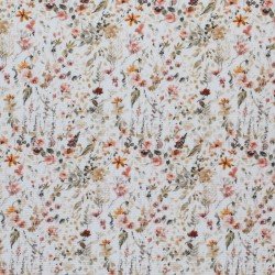 Ottoman Rib Jersey Stof - Najaarsbloem