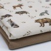 Tessuto Jersey A Coste Ottoman - Animali Selvaggi Della Foresta - (Jersey Tessuti)