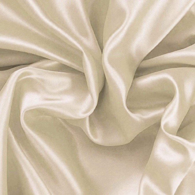 Satin Stoff Sekt Beige - (Satin Stoffe)