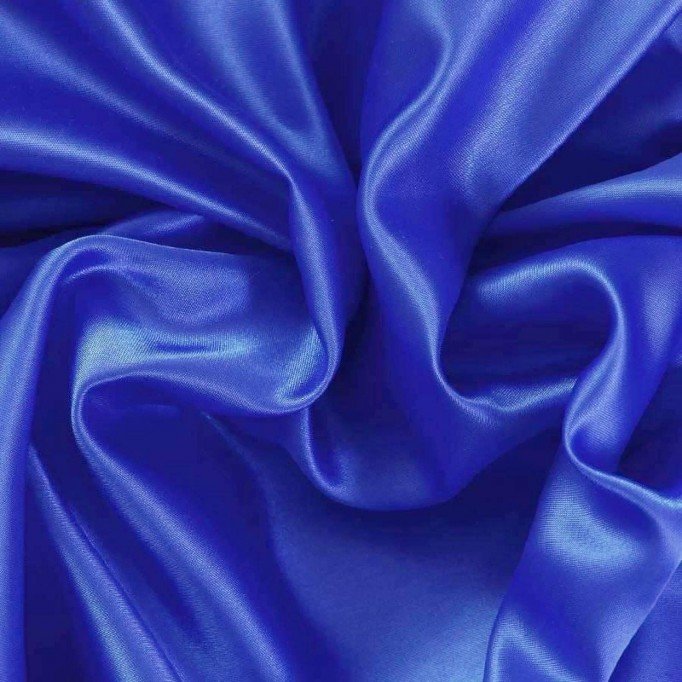 Satin Stoff Kobalt - (Satin Stoffe)