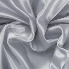 Polyester Satinstoff Silbergrau