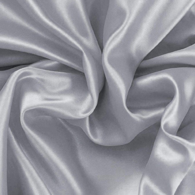 Satin Stoff Silbergrau - (Satin Stoffe)