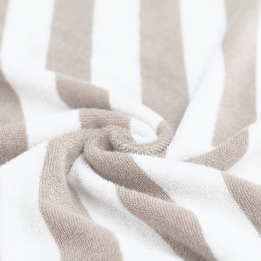 Terry Fabric Stripes 4CM x 4CM Beige Ecru Terry Fabric Stripes 4CM x 4CM Beige Ecru