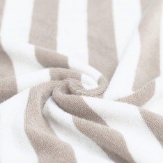 Terry Fabric Stripes 4CM x 4CM Beige Ecru