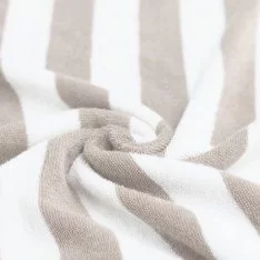 Bawełna Frotte Paski 4CM x 4CM Beżowy Ecru Bawełna Frotte Paski 4CM x 4CM Beżowy Ecru