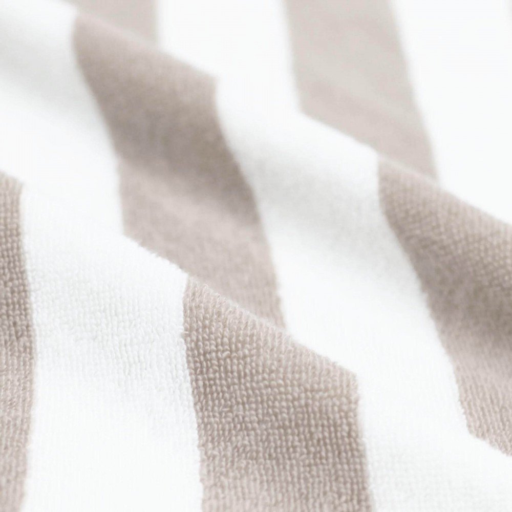 Terry Fabric Stripes 4CM x 4CM Beige Ecru Terry Fabric Stripes 4CM x 4CM Beige Ecru