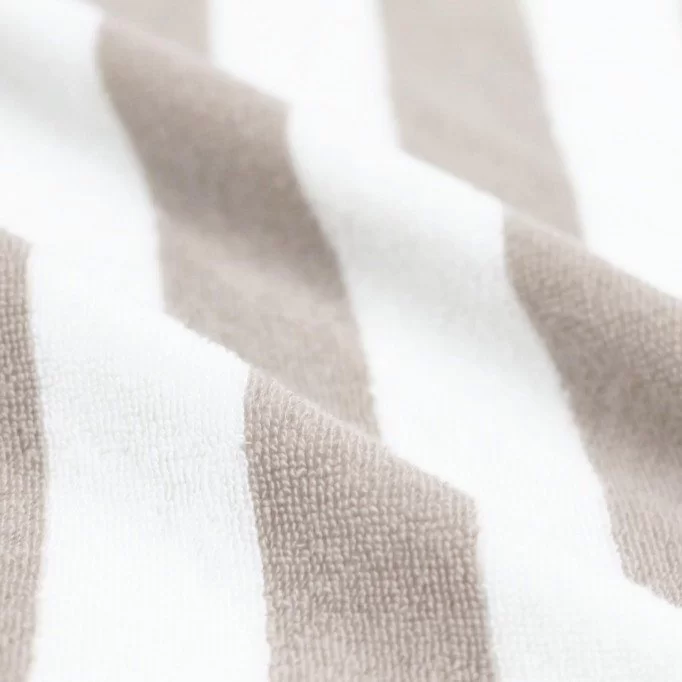 Terry Fabric Stripes 4CM x 4CM Beige Ecru - (Terry Fabric )