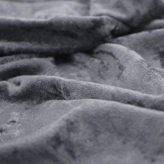 Panne Velvet Fabric Dark Grey