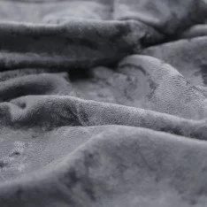 Panne Velvet Fabric Dark Grey