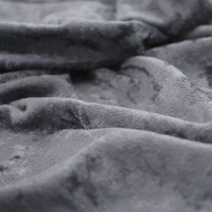 Velour De Panne Stof Donker Grijs - (Velours De Panne)