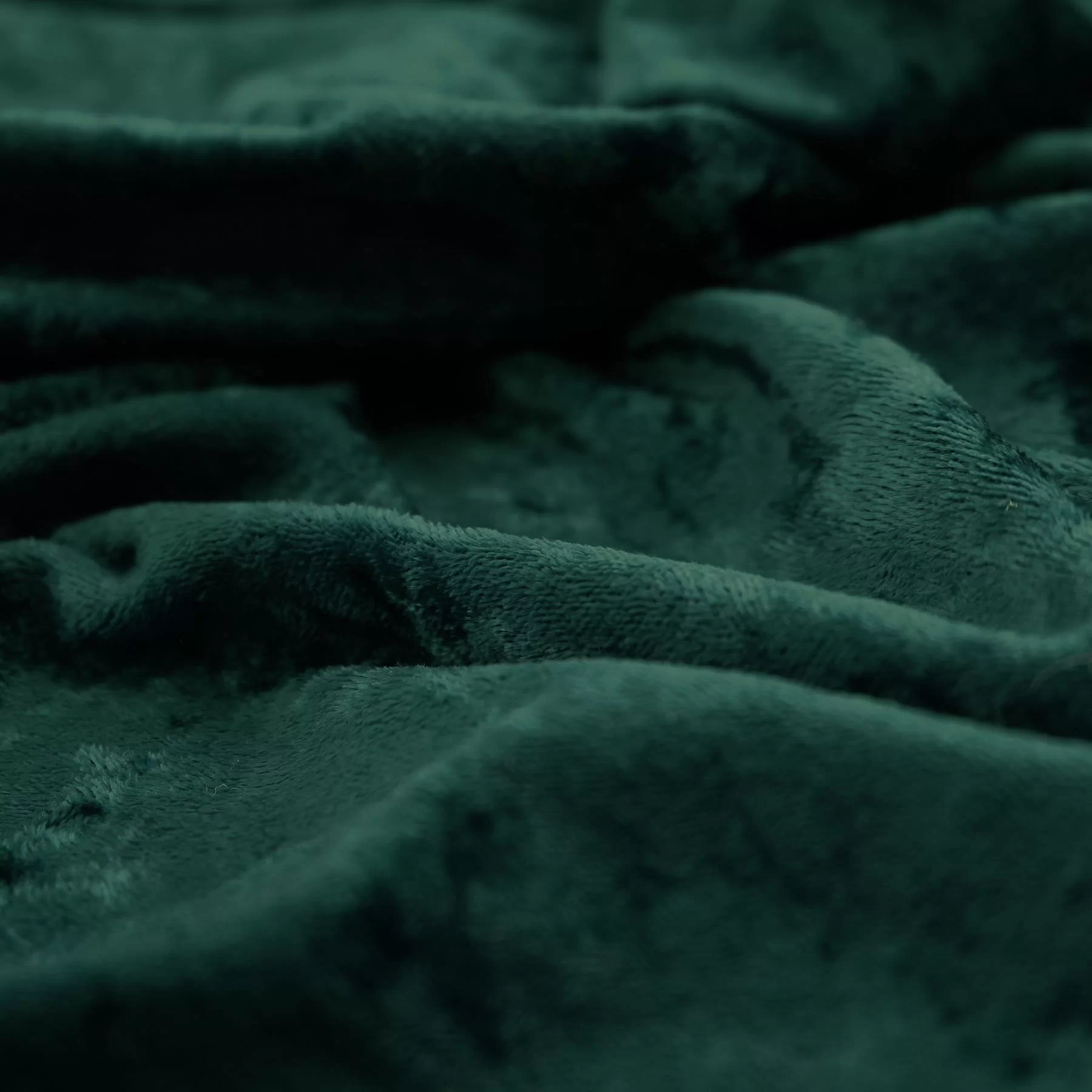 Velour De Panne Stof Donker Groen
