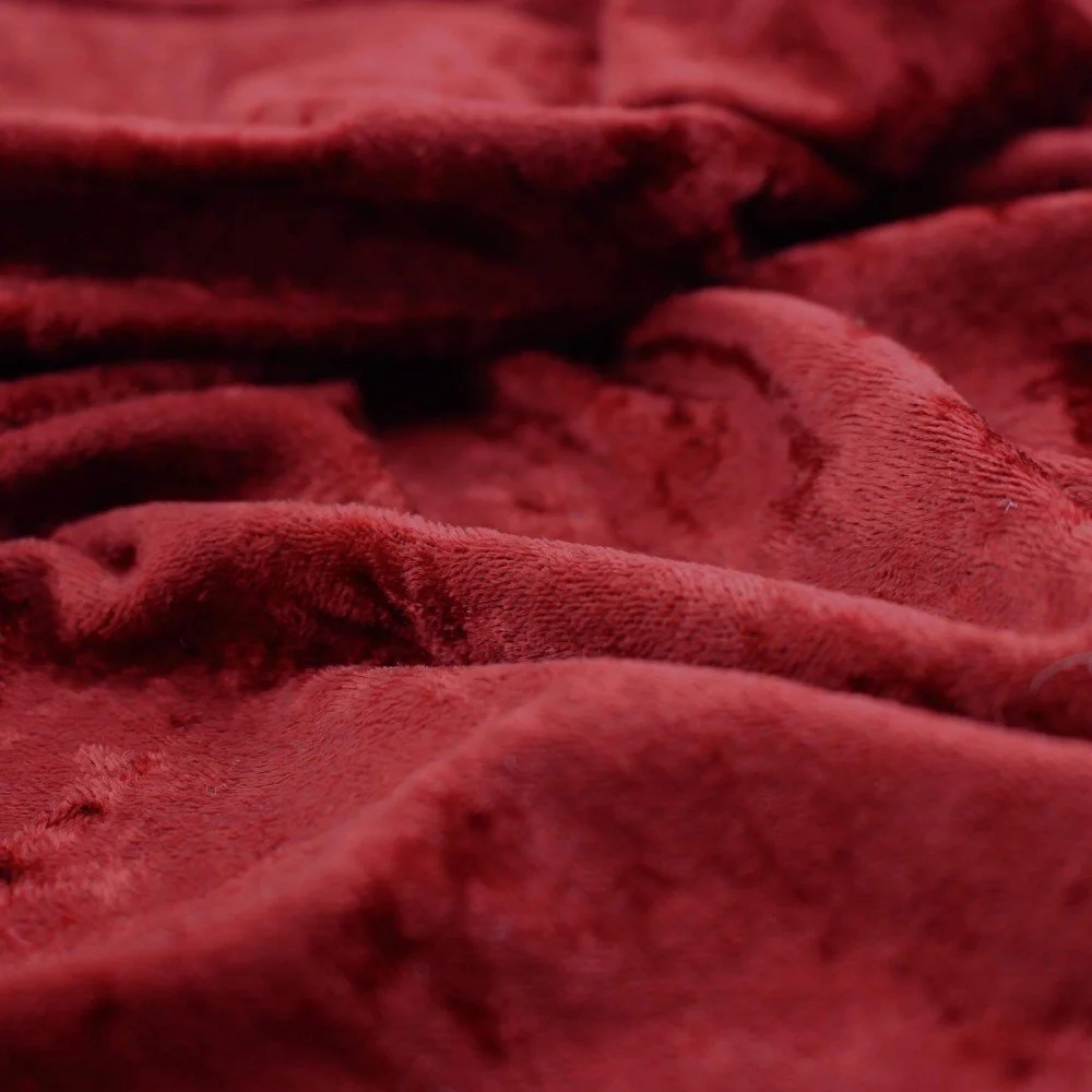Tessuto Velluto Panné Rosso Scuro
