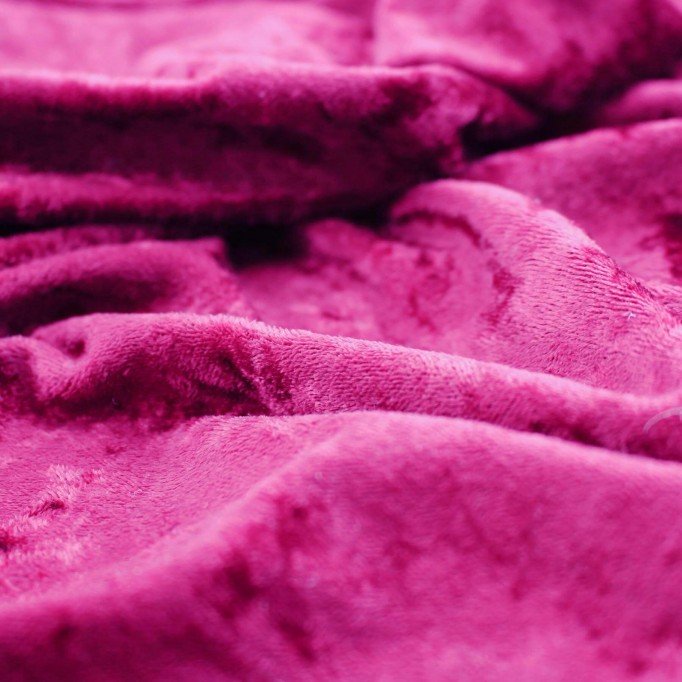 Panne Velvet Fabric Fuchsia  - (Panne Velvet Fabric)