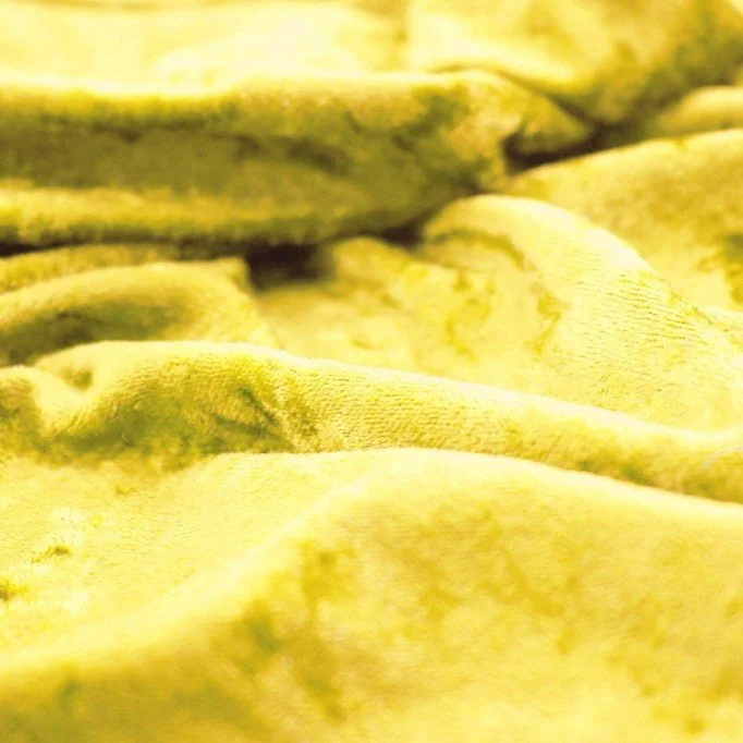 Tessuto Velluto Panné Giallo - (Velluto Panné)