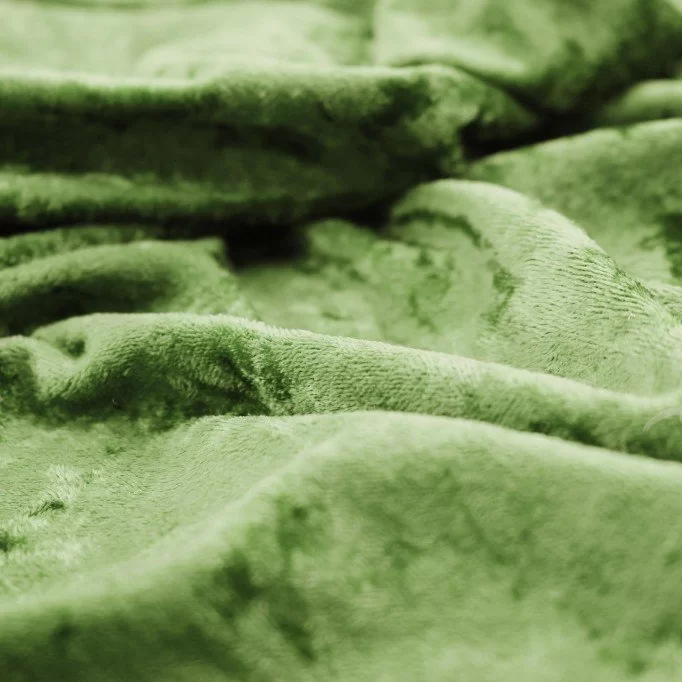 Velour De Panne Stof Olijf Groen - (Velours De Panne)