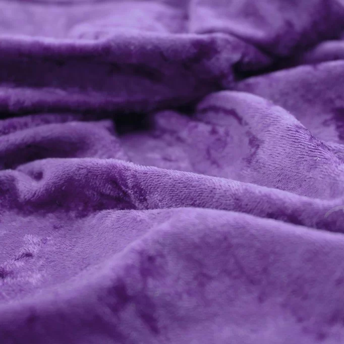 Velour De Panne Stof Paars - (Velours De Panne)