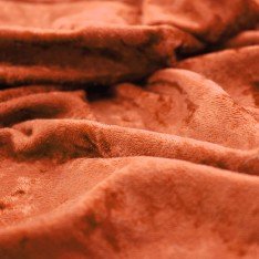Panne Velvet Fabric Rust Orange
