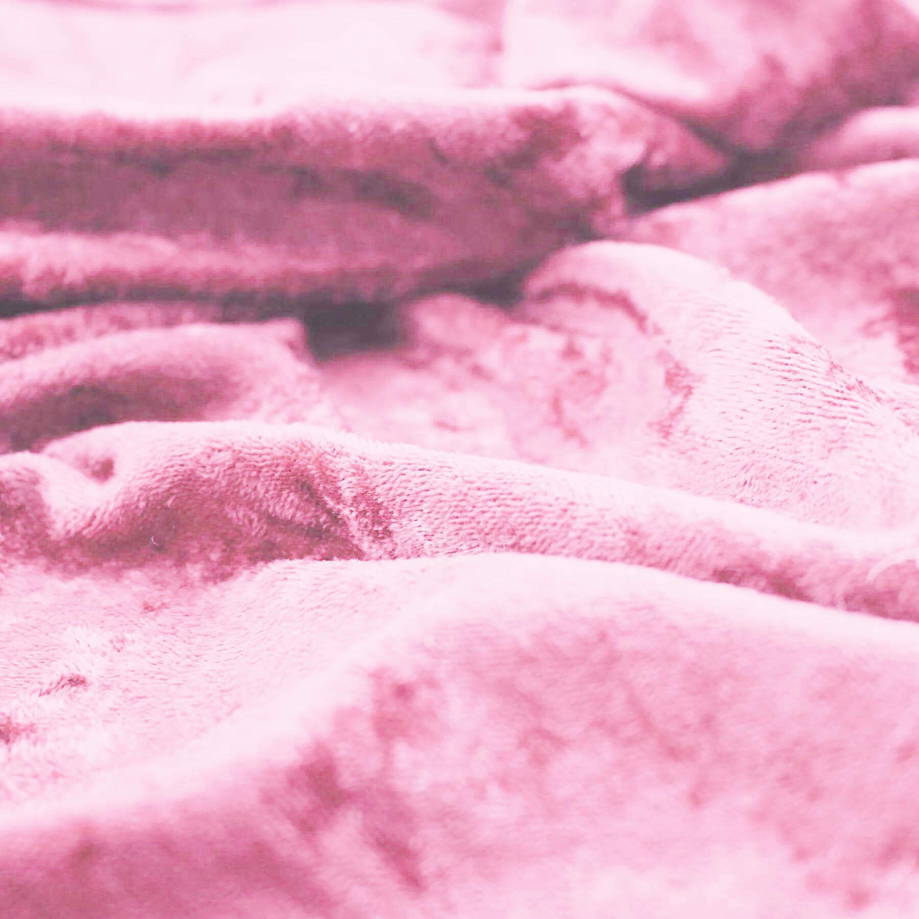 Velour De Panne Stof Roze