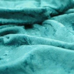 Tissu Panne De Velours Turquoise 