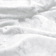 Panne Velvet Fabric White