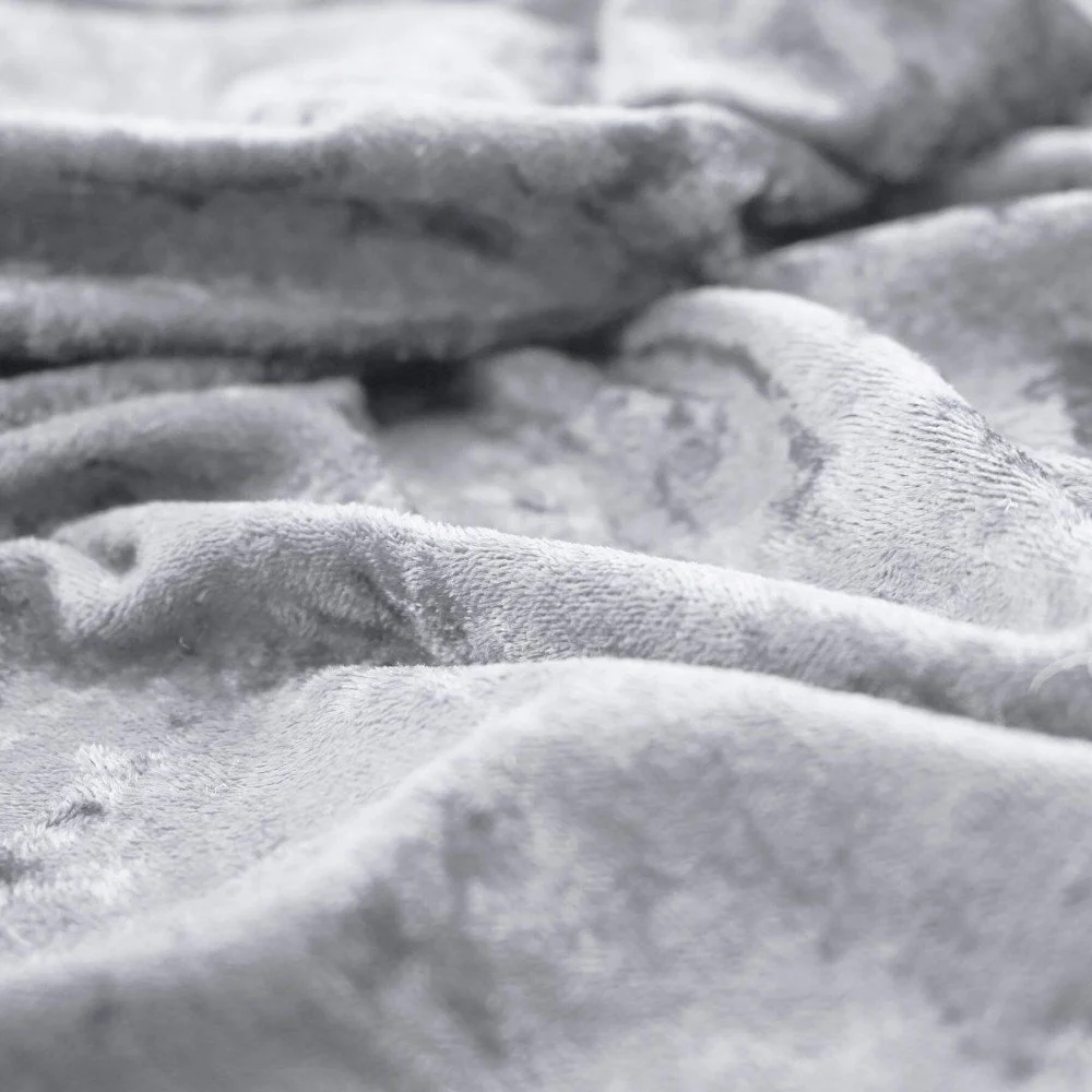 Tessuto Velluto Panné Grigio Argento