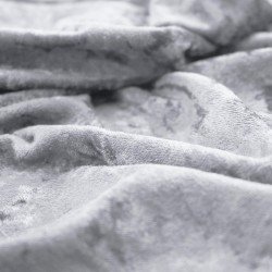 Panne Velvet Fabric Silver Grey