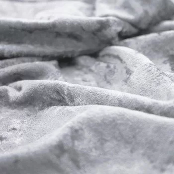 Panne Velvet Fabric Silver Grey Panne Velvet Fabric Silver Grey