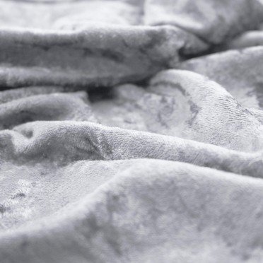 Tessuto Velluto Panné Grigio Argento - (Velluto Panné)