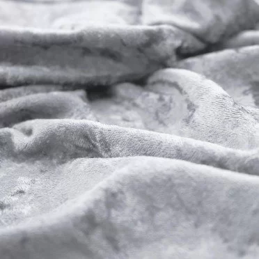 Velour De Panne Stof Zilver Grijs - (Velours De Panne)