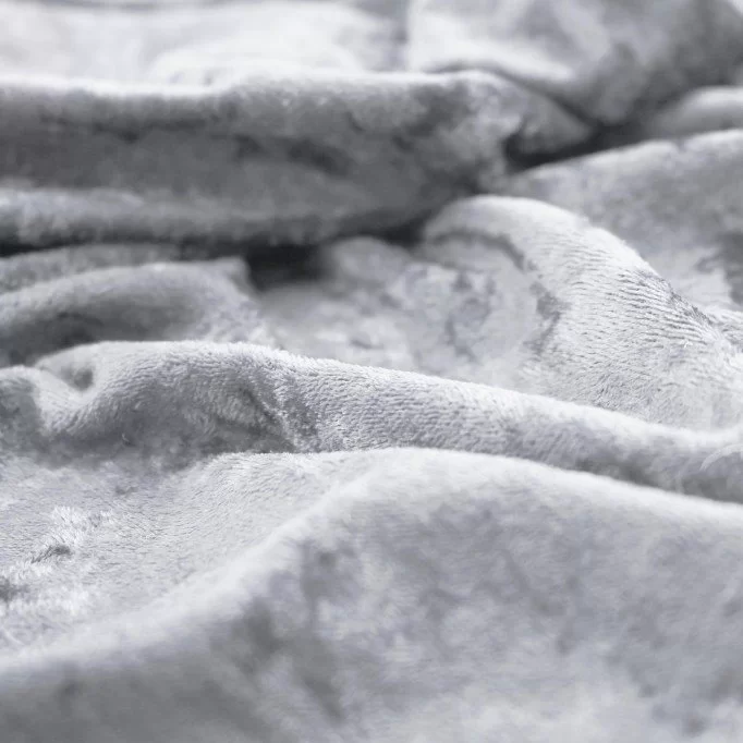 Tissu Panne De Velours Gris Argenté - (Tissu Panne De Velours )
