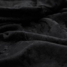 Panne Velvet Fabric Black