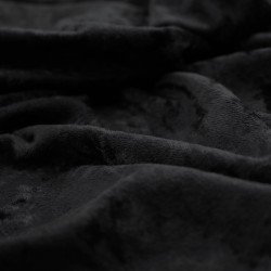 Velour De Panne Stof Zwart